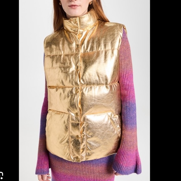 Simon Miller Jackets & Blazers - SIMON MILLER METALLIC GOLD  PUFFER VEST NWT